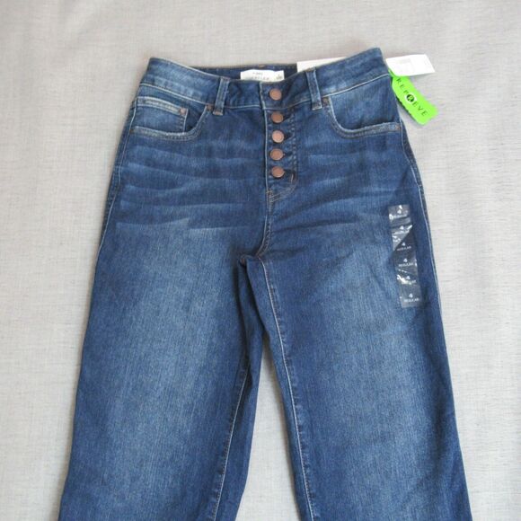 M Jeans Maurice Womens Size 4 Blue Button Fly Straight High Rise Med Wash NWT - Picture 3 of 14